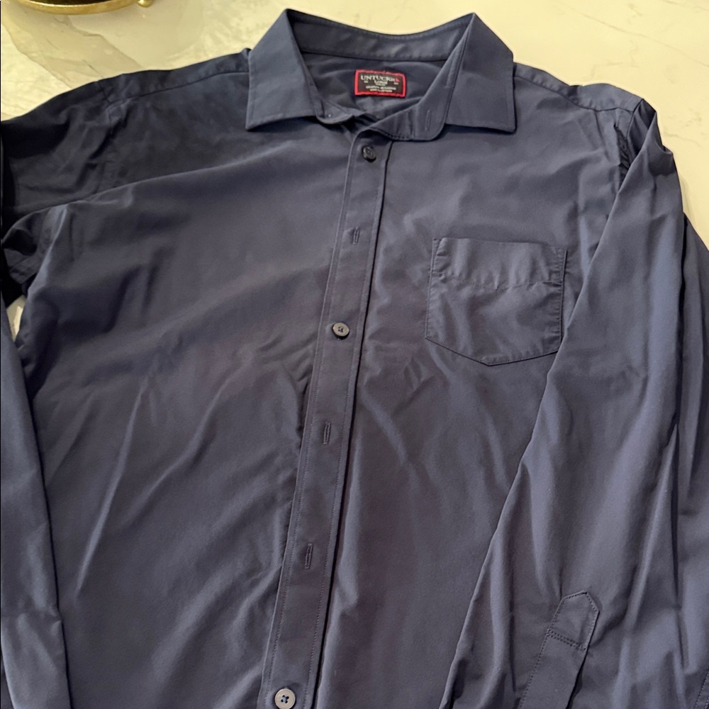 UNTUCKit Navy Button-Down Shirt